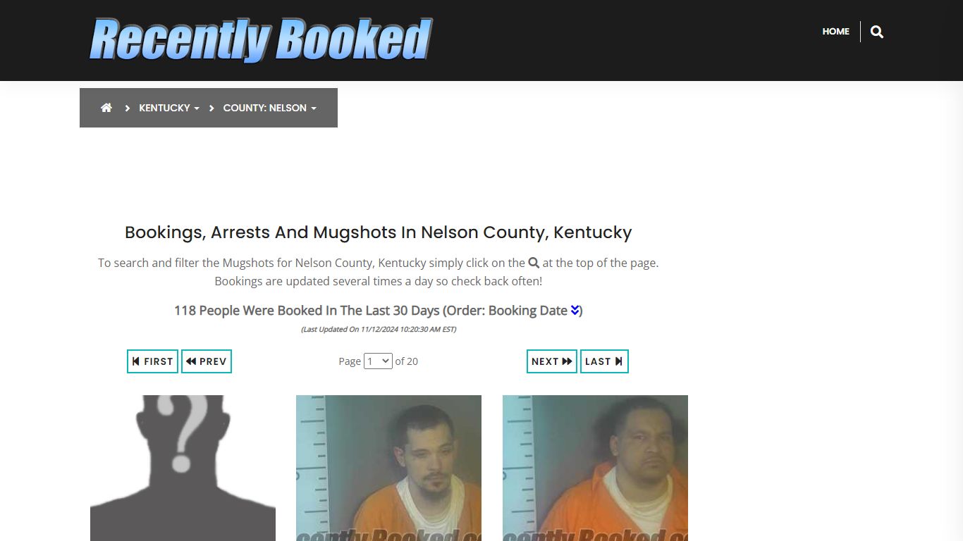 Bookings, Arrests and Mugshots in Nelson County, Kentucky - Recently Booked